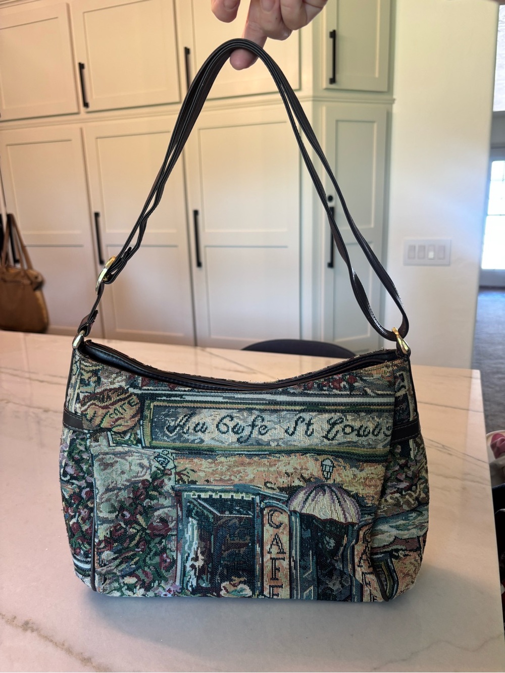 Vintage SAS Tapestry Shoulder Bag Crossbody Hand Sewn Parisian Cottagecore